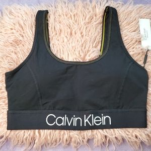 Calvin Klein Logo Sports Bra Size Medium